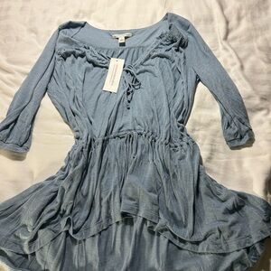 Banana Republic Soft Blue Gathered Top